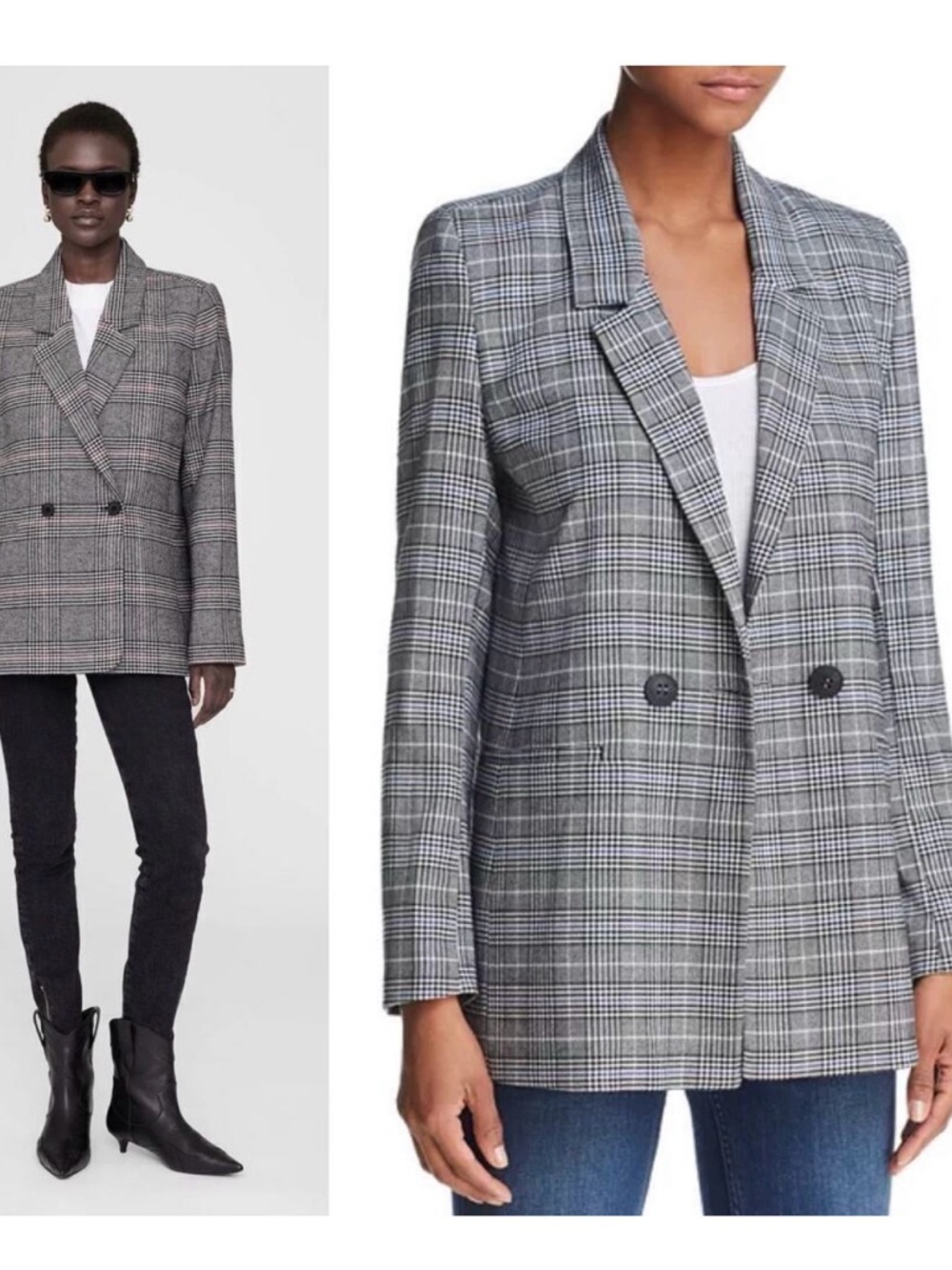 Anine Bing Double-Breasted Blazer